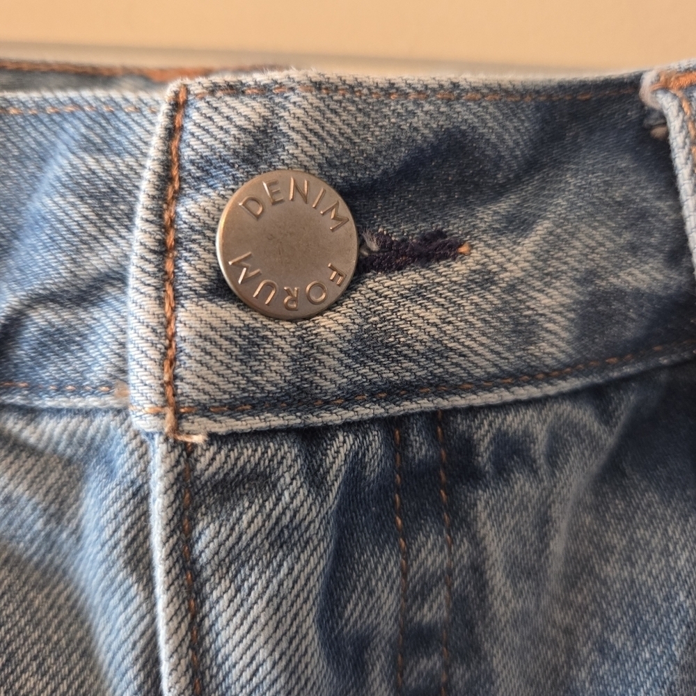 Aritzia Denim Forum The '90s Halle Midi Pockets Jean Women's Denim Skirt Size 31 - Picture 11 of 16